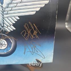 Saxon Wheels Of Steel Vinyl Autographed/Signed Biff Byford +4