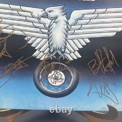Saxon Wheels Of Steel Vinyl Autographed/Signed Biff Byford +4