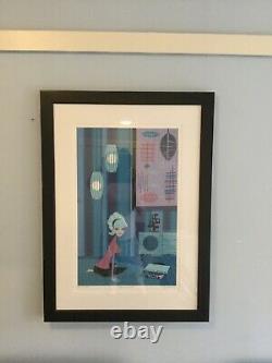 Shag Josh Agle Retro Blue Miles Vinyl Record Hi-Fi Serigraph Framed Art Print