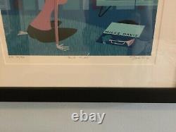 Shag Josh Agle Retro Blue Miles Vinyl Record Hi-Fi Serigraph Framed Art Print