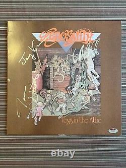 Signed Aerosmith Toys in the Attic Vinyl LP Record + COA Autographed by ALL AAA