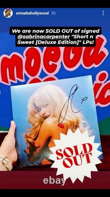 Signed Sabrina Carpenter Short n' Sweet Deluxe Edition Vinyl Autographed Azure