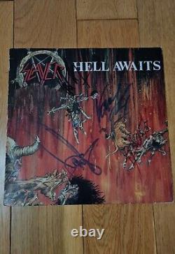 Slayer Hell Awaits Vinyl LP SIGNED VG+