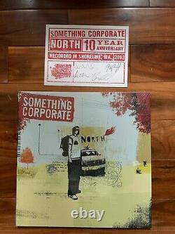 Something Corporate North Vinyl LP Sky Blue Sealed Limited, Signed Postcard