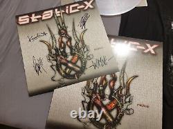 Static-X Signed Machine Silver Vinyl, Shirt Xl, Machine/Shadow Zone Cd, Sticker