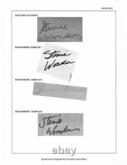 Stevie Wonder Autograph Signed In Square Circle Album