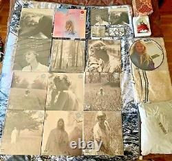 TAYLOR SWIFT Folklore, Cardigan, Xmas Vinyl LP & Signed CD MEGA BUNDLE