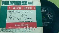 THE BEATLES, Autograph Signature Vinyl Record, Original signed by Beatles group