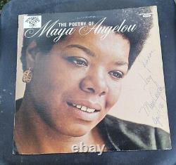 THE POETRY OF MAYA ANGELOU RARE Signed VINYL lp (Ed Bland Music)