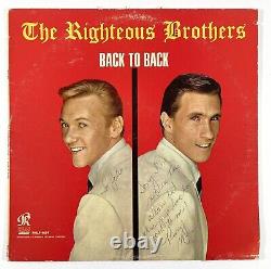 THE RIGHTEOUS BROTHERS Back To Back LP RARE Signed/Auto by BARRY MANN Vtg 1965