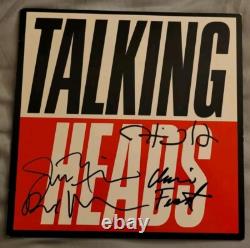 Talking Heads full band signed True Stories vinyl LP record Beckett LOA #AE47679