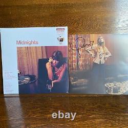 Taylor Swift Midnights Blood Moon Vinyl & Hand Signed Photo Print with Heart