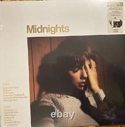 Taylor Swift Midnights Mahogany Marble Vinyl Disc With Hand Signed photo Sealed