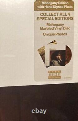 Taylor Swift Midnights Mahogany Marble Vinyl Disc With Hand Signed photo Sealed