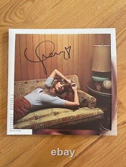 Taylor Swift Midnights Vinyl, Moonstone Blue with Hand Signed Photo RARE HEART