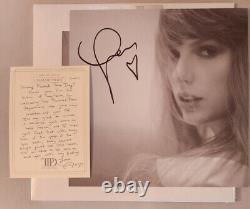 Taylor Swift TTPD Vinyl The Manuscript with HEART SIGNED Photo + SIGNED RSD NOTE
