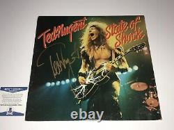 Ted Nugent Autographed Signed Vinyl Record State Of Shock Classic Rock BAS COA