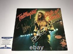 Ted Nugent Autographed Signed Vinyl Record State Of Shock Classic Rock BAS COA