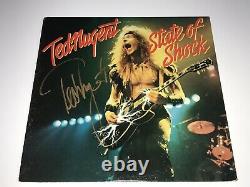 Ted Nugent Autographed Signed Vinyl Record State Of Shock Classic Rock BAS COA