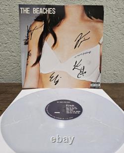 The Beaches no hard feelings COVER SIGNED autographed LP Pearlescent Blue