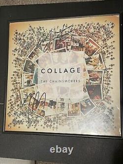 The Chainsmokers Vinyl Collage Auto Signed with COA & Framed