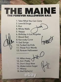 The Maine Forever Halloween SEALED Vinyl W Signed Setlist Cloudy Orange