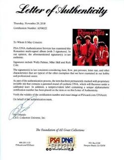 The Romantics Signed Autographed Record LP Vinyl PSA/DNA COA