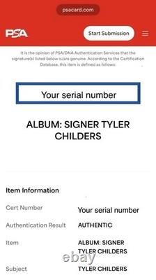 Tyler Childers Autographed PSA/DNA Purgatory Vinyl LP Album