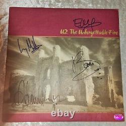 U2 Bono Edge Signed Vinyl Album Autographed The Unforgettable Fire Record/lp