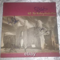 U2 Bono Edge Signed Vinyl Album Autographed The Unforgettable Fire Record/lp