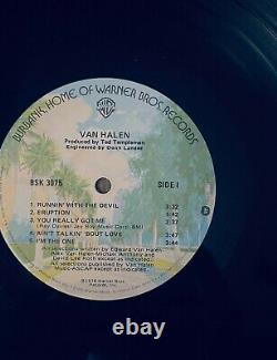 VAN HALEN 1978 Signed Autographed Record Album Vinyl FIRST PRESS Epperson LOA