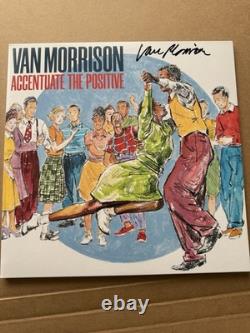VAN MORRISON HAND SIGNED ACCENTUATE THE POSITIVE AUTOGRAPHED Double Blue Vinyl
