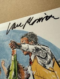 VAN MORRISON HAND SIGNED ACCENTUATE THE POSITIVE AUTOGRAPHED Double Blue Vinyl