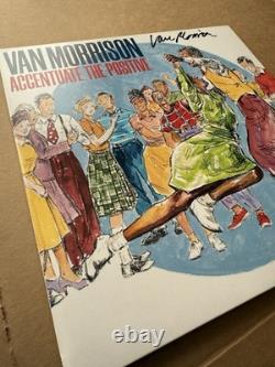 VAN MORRISON HAND SIGNED ACCENTUATE THE POSITIVE AUTOGRAPHED Double Blue Vinyl