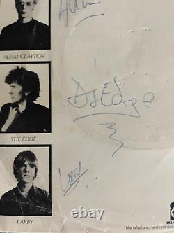 Vintage U2 signed autographed 1980 I will Follow vinyl record lp single COA LOA