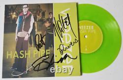 Weezer REAL SIGNED 7 Hashpipe Vinyl Record Single Green JSA LOA Rivers Mikey