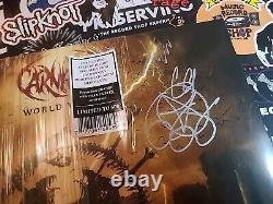 World War X by CARNIFEX Signed Autographed Orange Swamp Green Vinyl LP by All