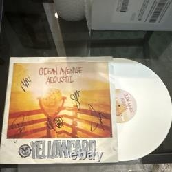 Yellowcard Ocean Avenue Acoustic Signed Autographed White Vinyl LP Record