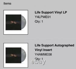 1 Sur 100! Signé Madison Beer Life Support Gray Vinyl Album Vendu! Dans La Main