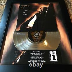 2pac Tupac Shakur (me Against The World) CD Lp Record Vinyle Autographié Signé
