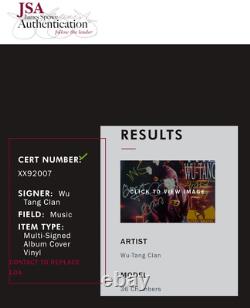 ALBUM VINYLE DU WU-TANG CLAN SIGNÉ X8 (Authentifié par AMG et JSA)