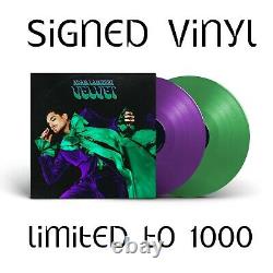 Adam Lambert Velvet Signé Autographié Violet Coloré / Vert Coloré 2xlp Vinyle