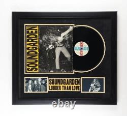 Affichage de disque vinyle signé SOUNDGARDEN JSA COA CHRIS CORNELL THAYIL CAMERON +1