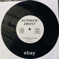 Agnostic Front United Blood Ep 7 Vinyl Roger Miret A Signé Un Nouveau Timbre Skinhead
