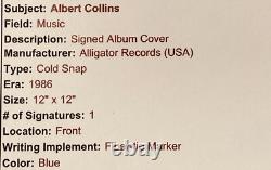 Albert Collins Cold Snap vinyle autographié disque de blues vinyle LP