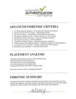 Album signé de Johnny Cash : The Fabulous Johnny Cash