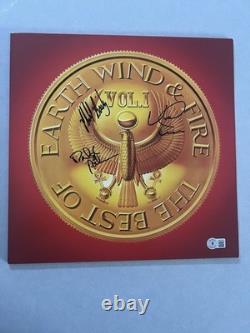 Album vinyle Best Of signé par Earth Wind & Fire avec certificat d'authenticité Beckett BAS