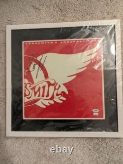 Album vinyle des plus grands succès signé par Steven Tyler d'Aerosmith PSA Authentique