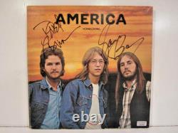 America signé 2x- Homecoming 1972 LP vinyle-2e album-authentifié+hologramme