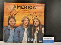 America signé 2x- Homecoming 1972 LP vinyle-2e album-authentifié+hologramme